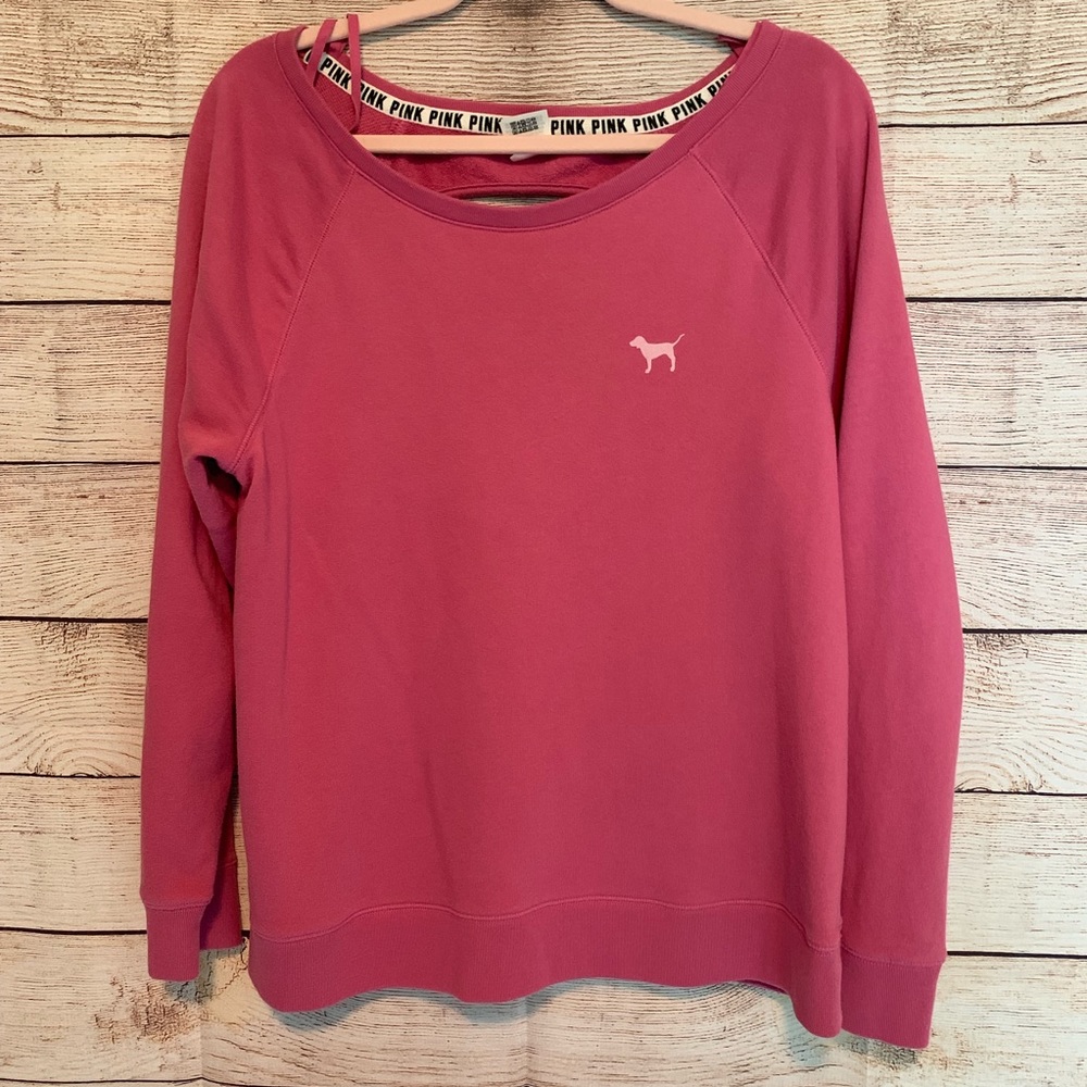 VS Pink open back crewneck